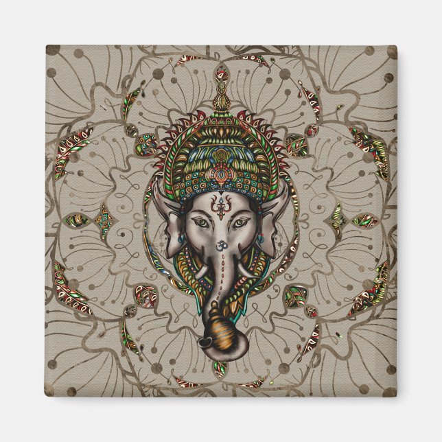 Lord Ganesha - Leinwand Magnet (Vorne)
