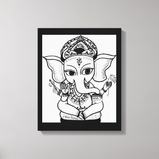 LORD GANESHA-MALERIN ACRYLIC-DRUCKEN LEINWANDDRUCK
