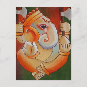 Lord Ganesha Post Card Postkarte