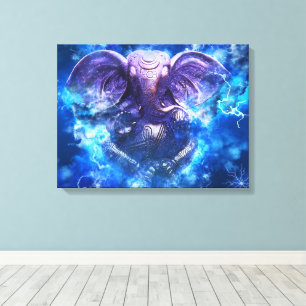 Lord Ganesha Stretched Canvas Print Leinwanddruck