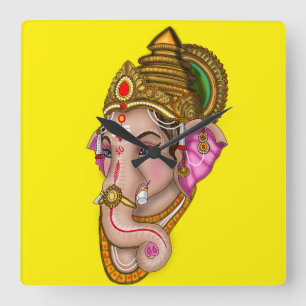 Lord Ganesha Wanduhr