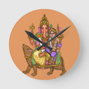 Lord Ganesha Wanduhr