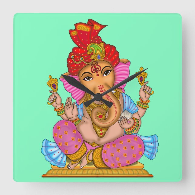 Lord Ganesha Wanduhr (Vorderseite)