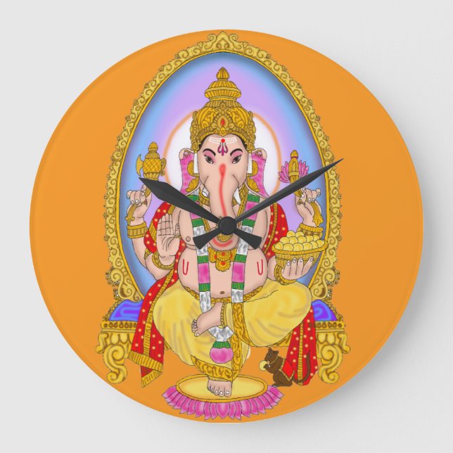 Lord Ganesha Wanduhr (Vorderseite)