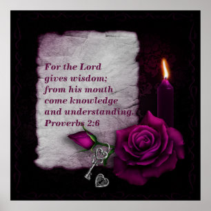 "Lord Gives Wisdom" Sprichwörter 2:6 Anointed Poster