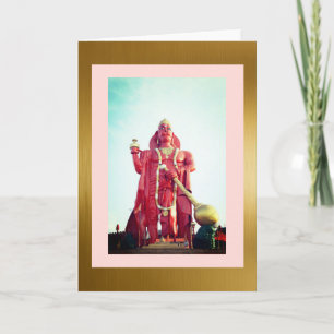 Lord Hanuman, 5" x 7" geklappte Grußkarte Karte