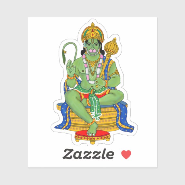 Lord Hanuman Aufkleber (Blatt)