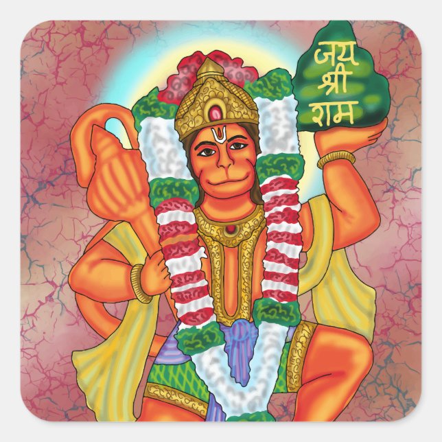 Lord Hanuman Aufkleber (Vorderseite)