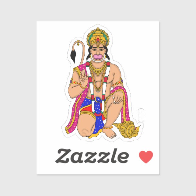 Lord Hanuman Aufkleber (Blatt)