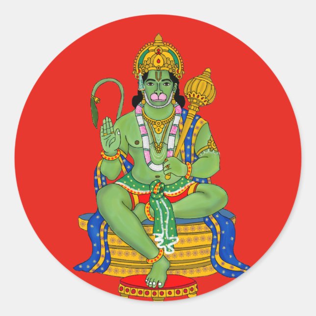 Lord Hanuman Aufkleber (Vorderseite)