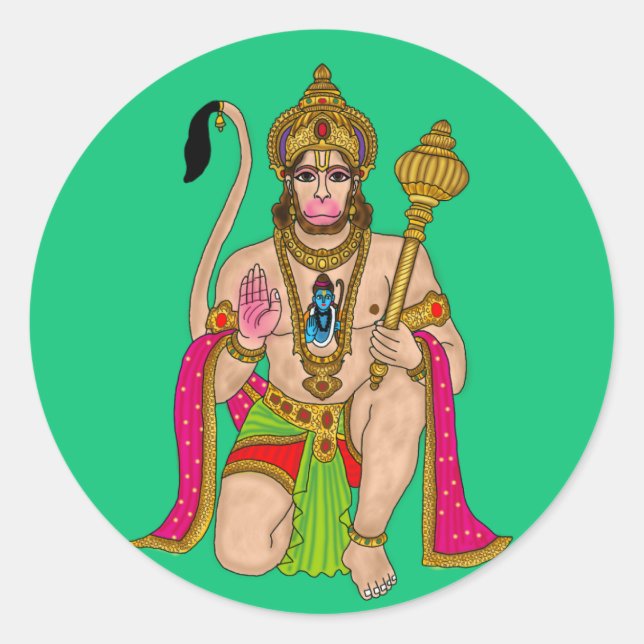 Lord Hanuman Aufkleber (Vorderseite)