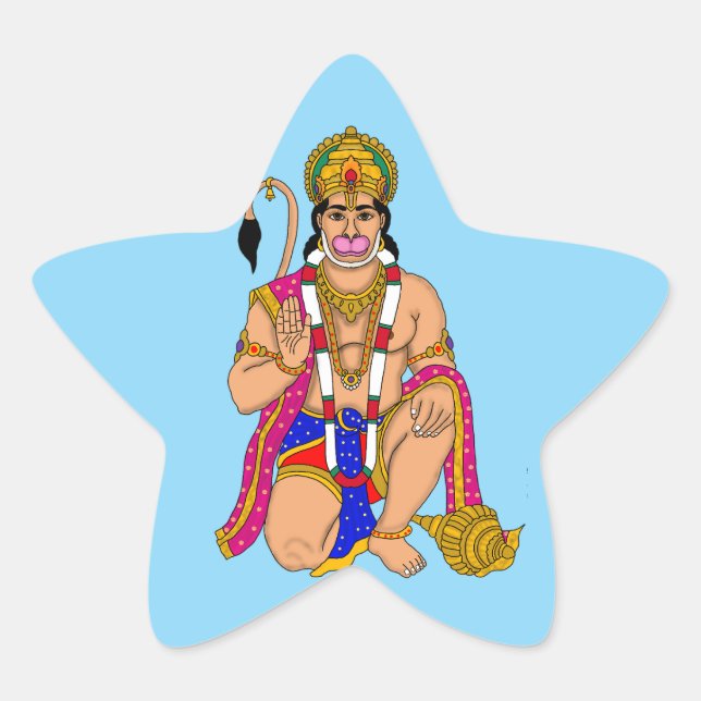 Lord Hanuman Aufkleber (Vorderseite)