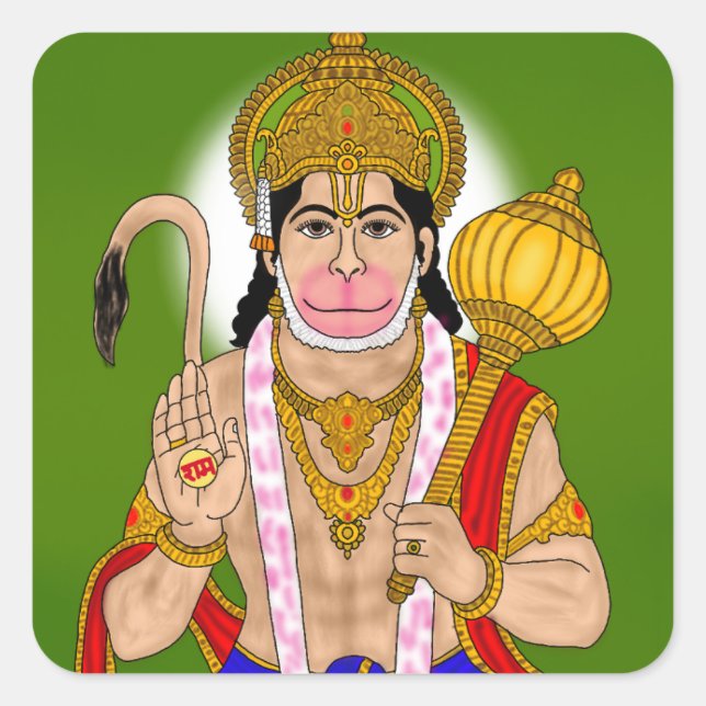 Lord Hanuman Aufkleber (Vorderseite)