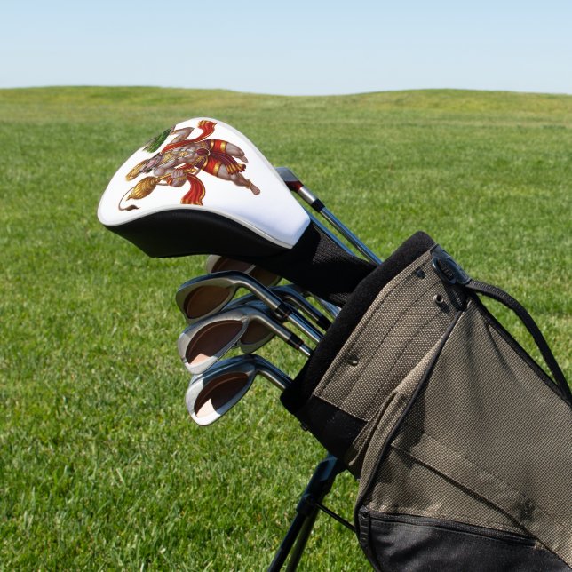 Lord Hanuman Flying Lifting Mountain Golf Headcover (In SItu)