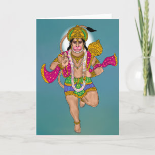 Lord Hanuman Grußkarte Karte