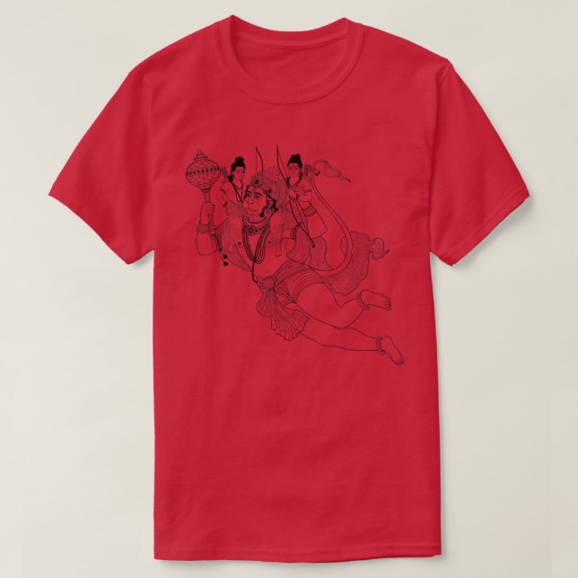 Lord Hanuman Hindu Hinduismus Gott T-Shirt (Design vorne)