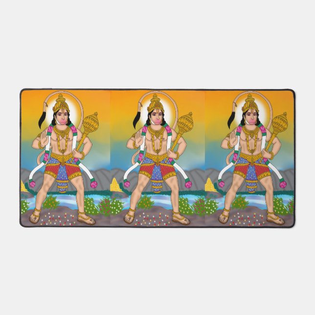 Lord Hanuman Mouse Pad Schreibtischunterlage (Vorderseite)
