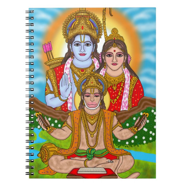 Lord Hanuman-Notebook Notizblock (Vorderseite)