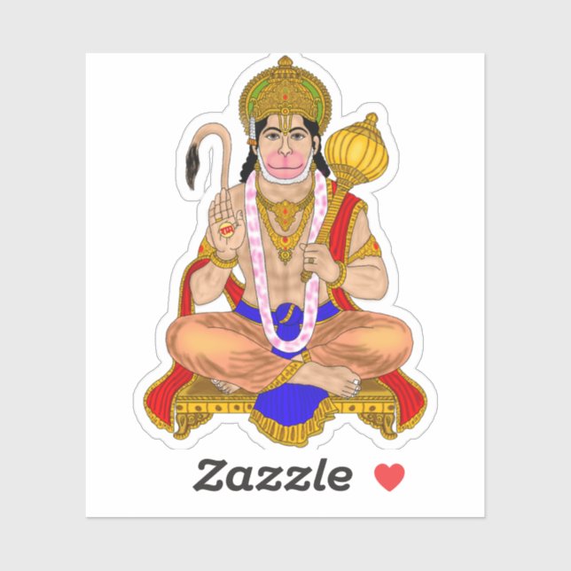 Lord Hanuman Sticker (Feuille)