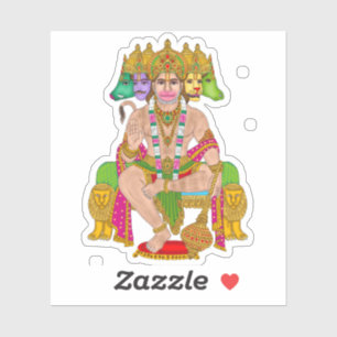 Lord Hanuman Sticker Hindu Devta Hanuman Spiritu