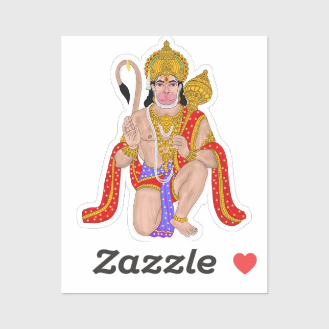 Lord Hanuman Sticker – Spiritual & Motivational De (Blatt)