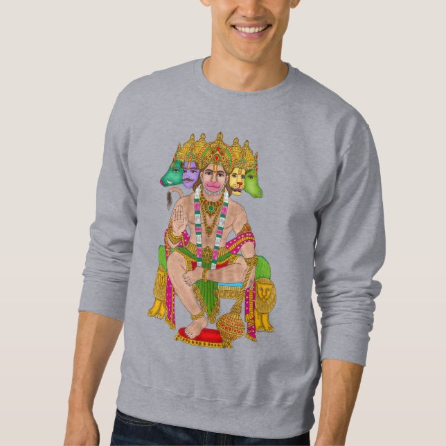 Lord Hanuman Sweatshirt | Powerful Hindu Devta Han (Vorderseite)