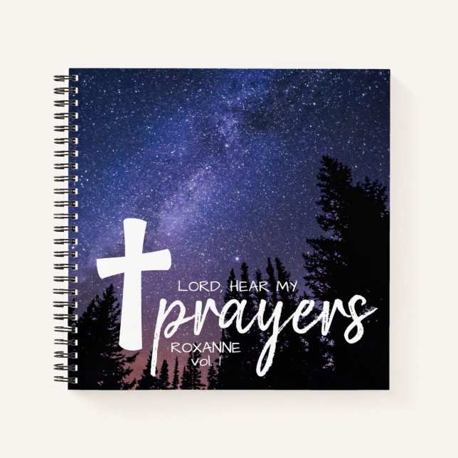 Lord Heather My Prayers Night Sky Prayer Journal Notizbuch (Vorderseite)
