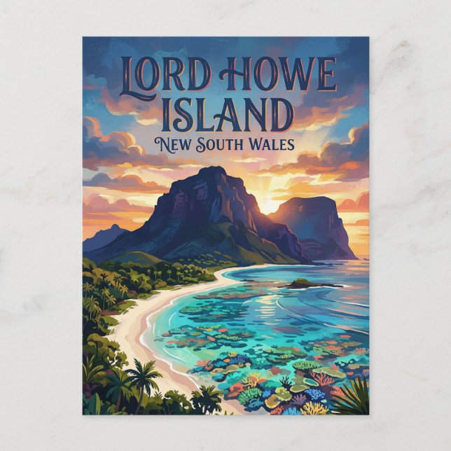 Lord-Howe-Insel Australien Postkarte (Vorderseite)