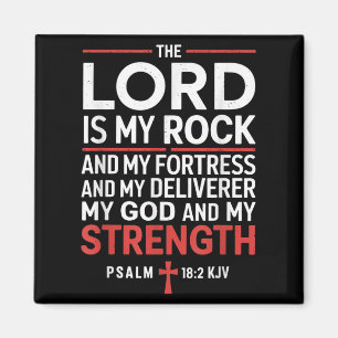 Lord is my Rock Gospel Christlich Pray Faith Bibel Magnet