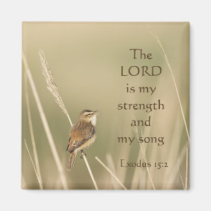Lord is my Strength & Song Scripting Song Bird Magnet