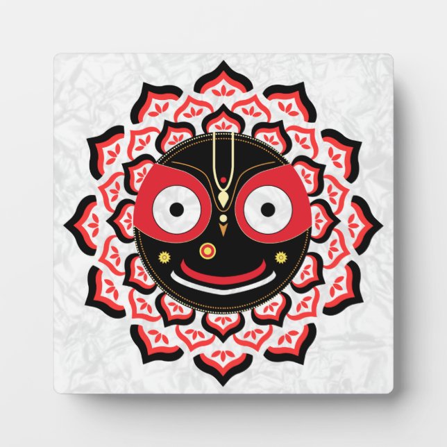 Lord Jagannath Face Chakra Hindu Deity Fotoplatte (Vorderseite)