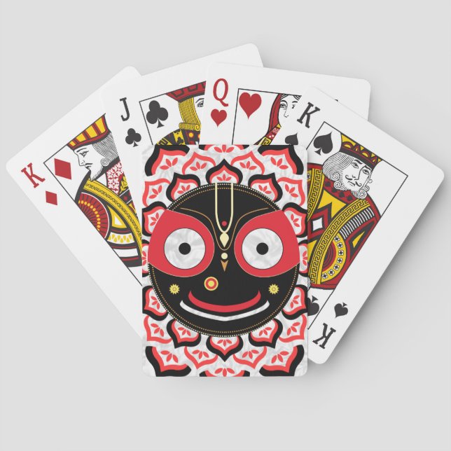 Lord Jagannath Face Chakra Hindu Deity Spielkarten (Rückseite)