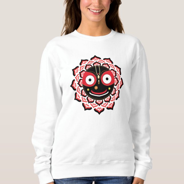 Lord Jagannath Face Chakra Hindu Deity Sweatshirt (Vorderseite)