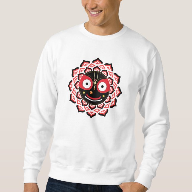 Lord Jagannath Face Chakra Hindu Deity Sweatshirt (Vorderseite)