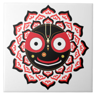 Lord Jagannath Gesicht Chakra Hindu-Gottheit Fliese