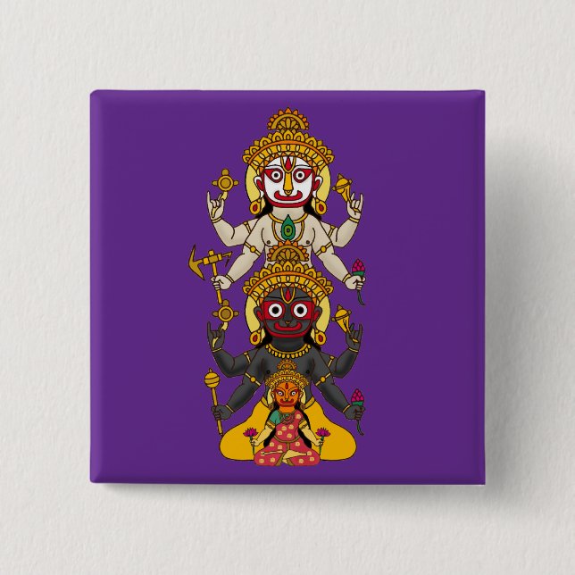 Lord Jagannath Knopf Button (Vorderseite)