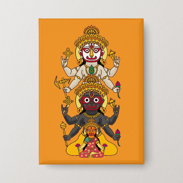 Lord Jagannath Knopf Button (Vorderseite)
