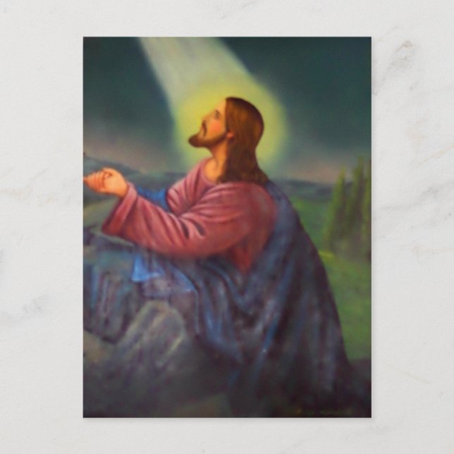 Lord Jesus Christ Hand bemalt orthodoxes Symbol Postkarte (Vorderseite)