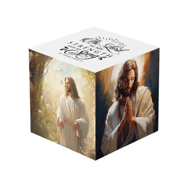 Lord Jesus Foto Cube Würfel (Vorderseite Schrägansicht)