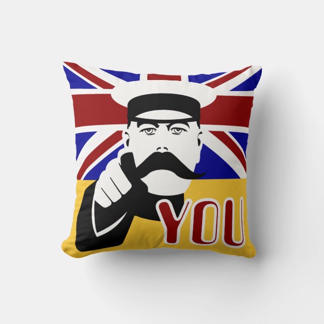 Lord Kitchener Retro Pop Art Gewerkschaft Jack Kis Kissen (Vorderseite)