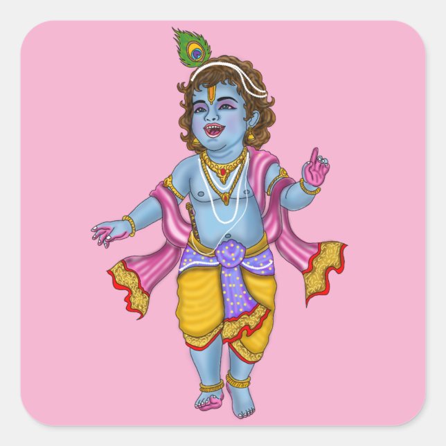 Lord Krishna Aufkleber (Vorderseite)