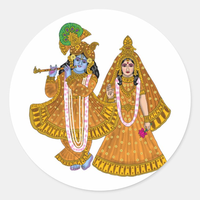 Lord Krishna Aufkleber (Vorderseite)