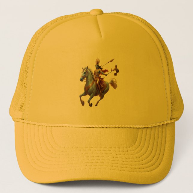 Lord Krishna hat Designs Truckerkappe (Vorderseite)