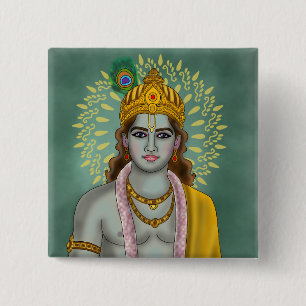 Lord Krishna Knopf Button