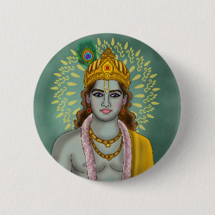 Lord Krishna Knopf Button