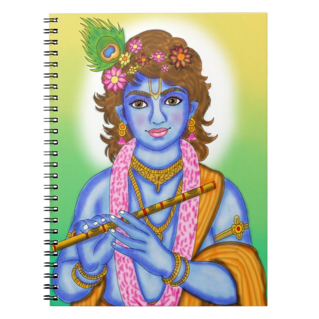 Lord Krishna Notizbuch Notizblock (Vorderseite)