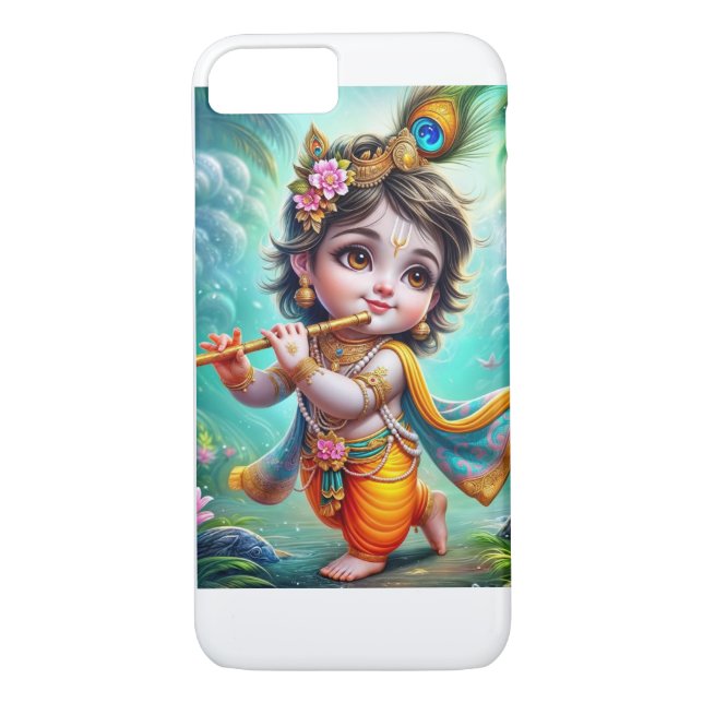 Lord Krishna Print I Phone Case Cover (Rückseite)