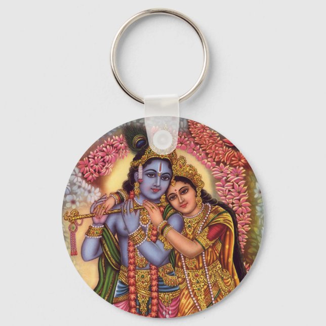 Lord Krishna & Radha Schlüsselanhänger (Vorderseite)