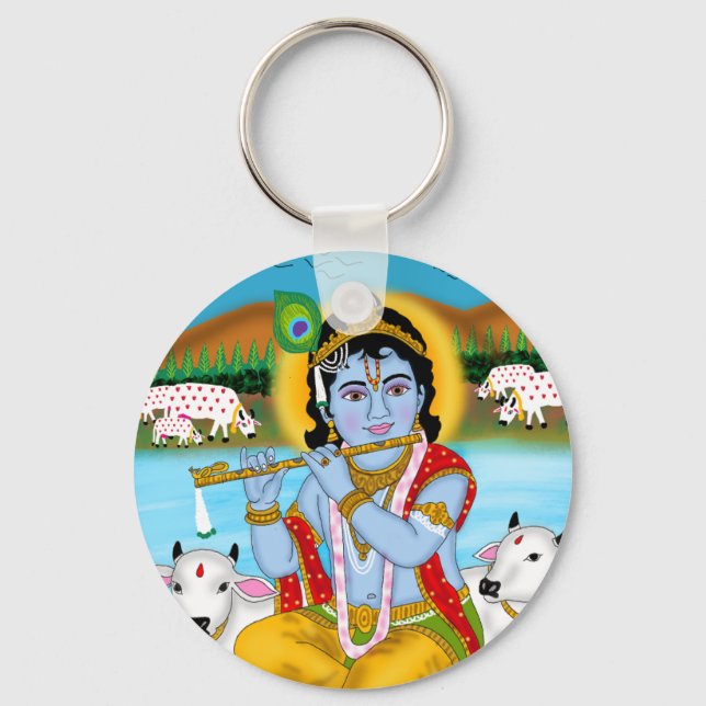 Lord Krishna Schlüsselanhänger  (Vorderseite)