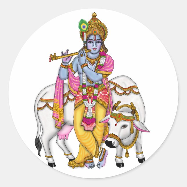 Lord Krishna Sticker (Vorderseite)